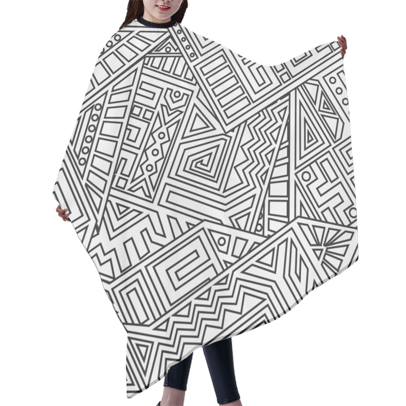 Personality  Aztec Vector Seamless Pattern Hair Cutting Cape