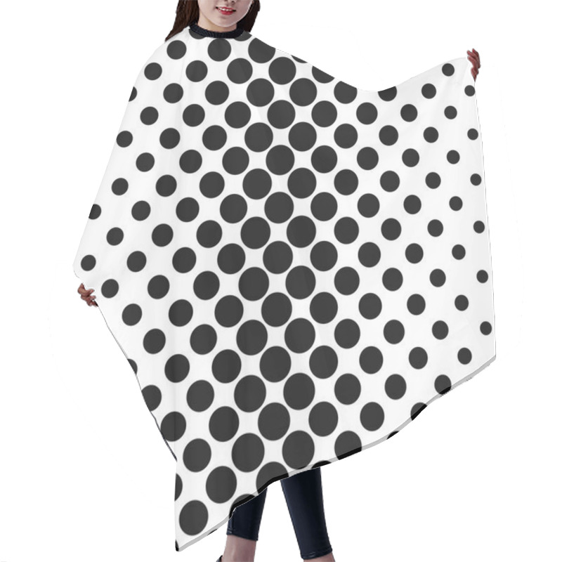 Personality  Abstract Monochrome Vertical Dot Pattern Design Hair Cutting Cape