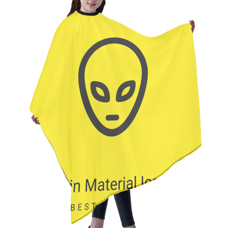 Personality  Alien Minimal Bright Yellow Material Icon Hair Cutting Cape