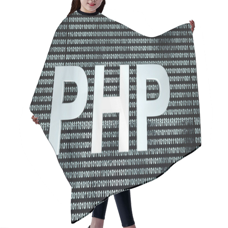 Personality  PHP Binary Code Background Hair Cutting Cape