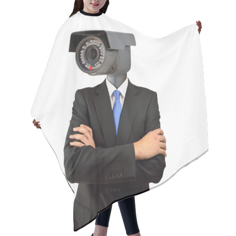 Personality  Businessman With Surveillance Hair Cutting Cape