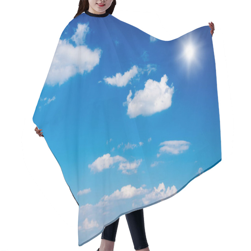 Personality  Blue Sky And Sun. Hair Cutting Cape