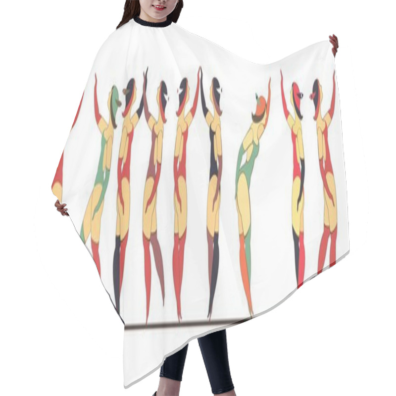 Personality  Set Of Circus Dancer Poster Hair Cutting Cape