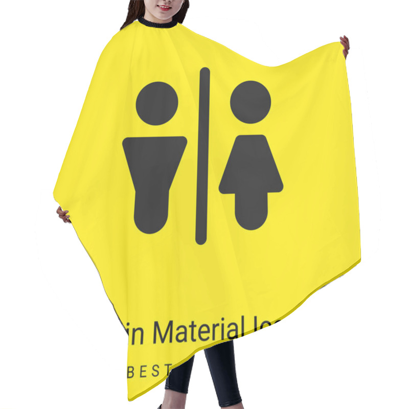 Personality  Bathroom Minimal Bright Yellow Material Icon Hair Cutting Cape