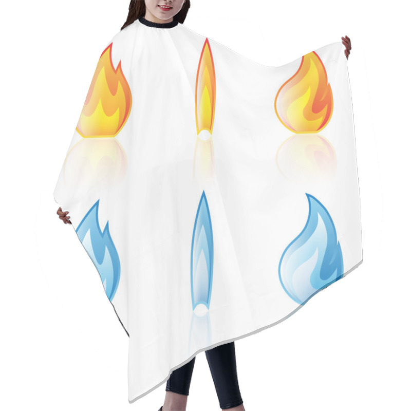 Personality  Flame Icon Hair Cutting Cape