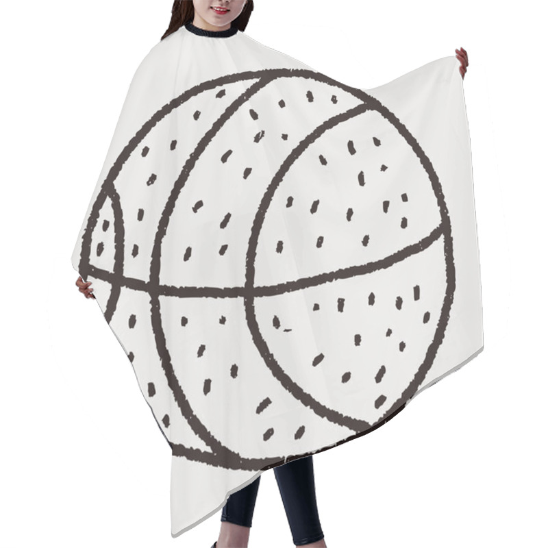 Personality  Doodle Basketball Hair Cutting Cape