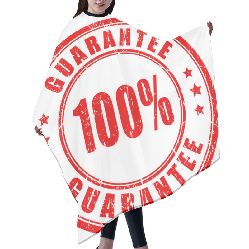 Personality  100 Guarantee Stamp Hair Cutting Cape