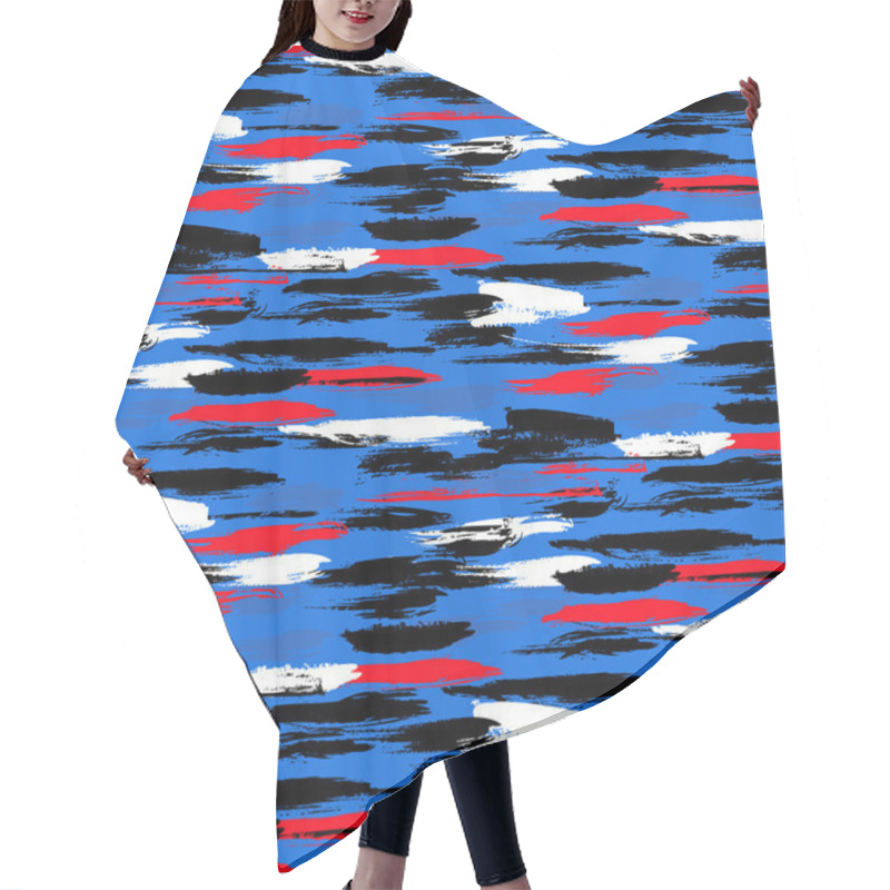 Personality  Pattern With Brushstrokes And Stripes Hair Cutting Cape