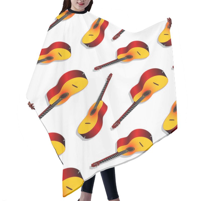 Personality  Classic Guitars Pattern Hair Cutting Cape