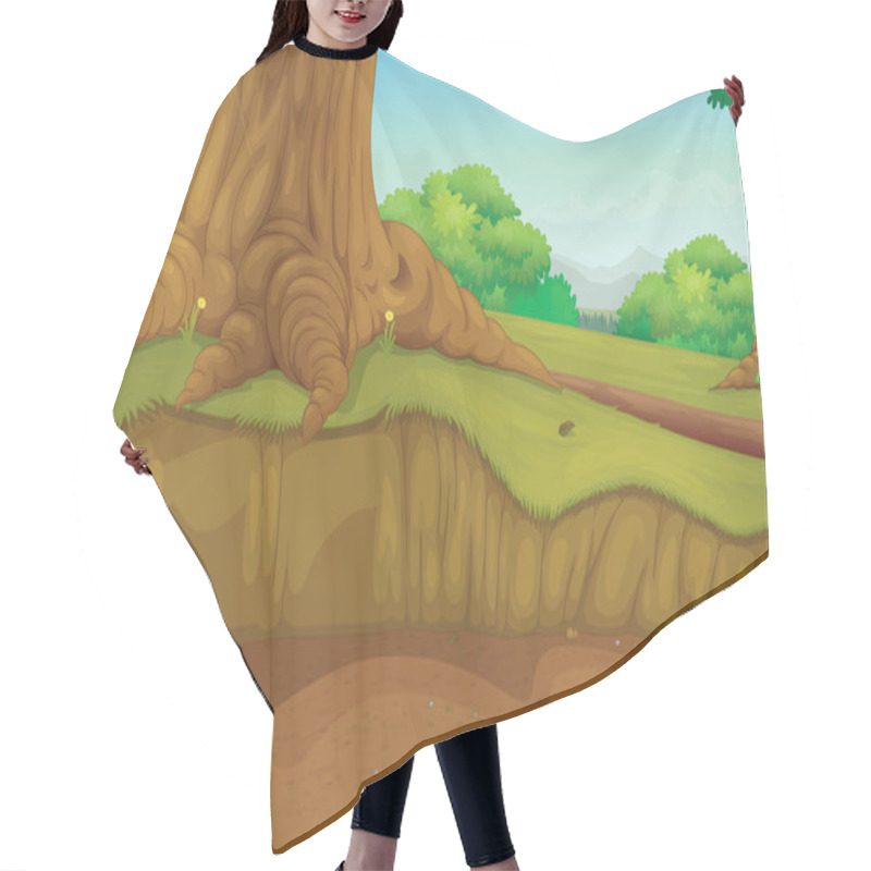 Personality  Tree Trunk Forest Scene Hair Cutting Cape