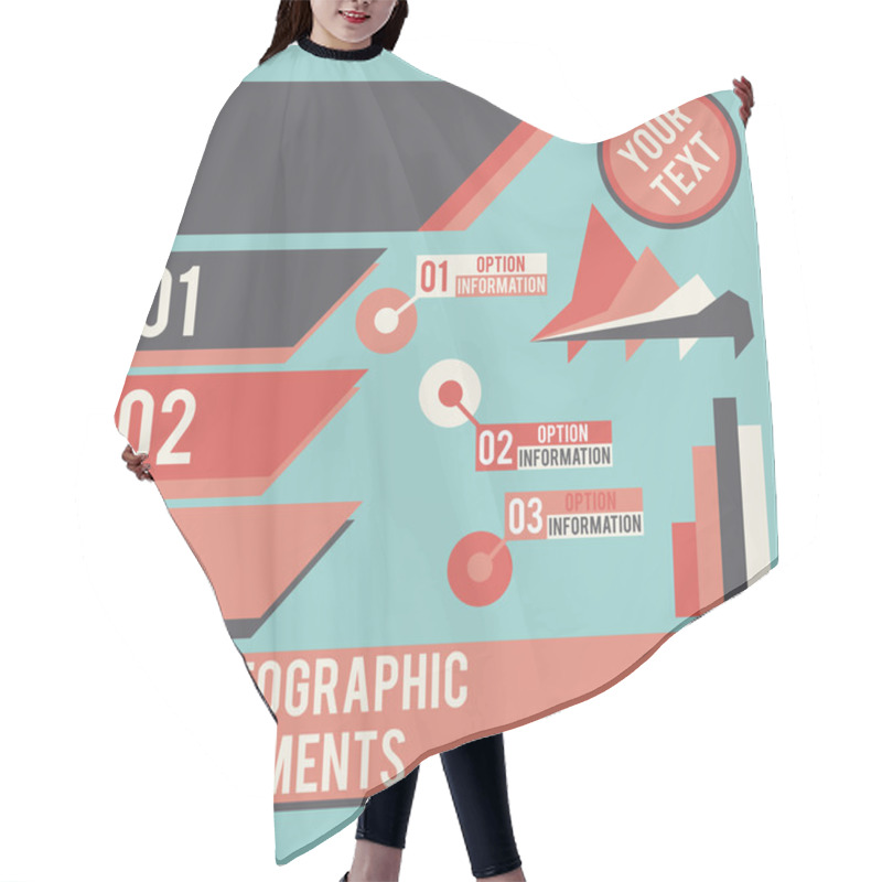 Personality  Business Infographic Elements Vector Illustration Hair Cutting Cape