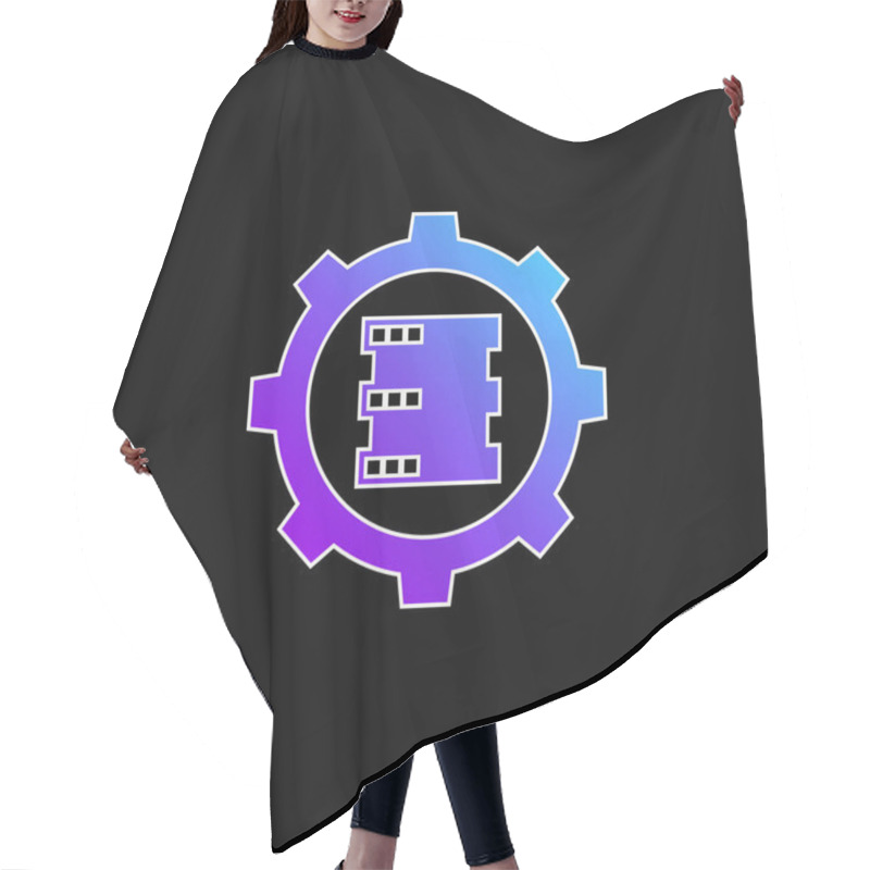 Personality  Big Data Blue Gradient Vector Icon Hair Cutting Cape