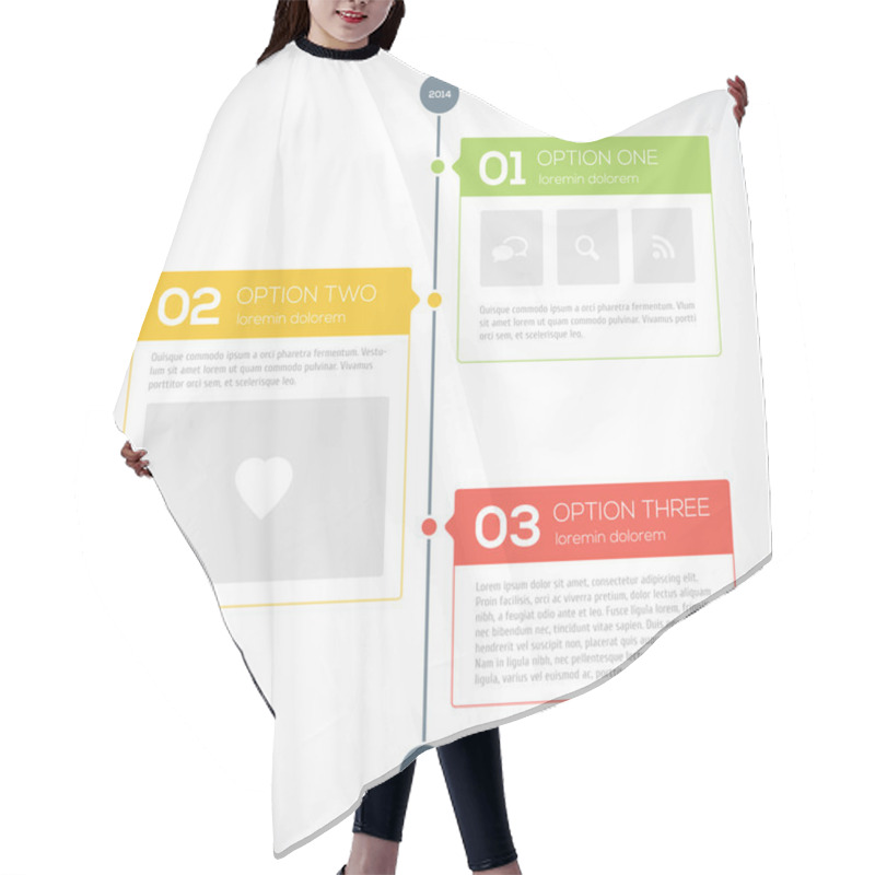 Personality  Modern Timeline Design Template Hair Cutting Cape