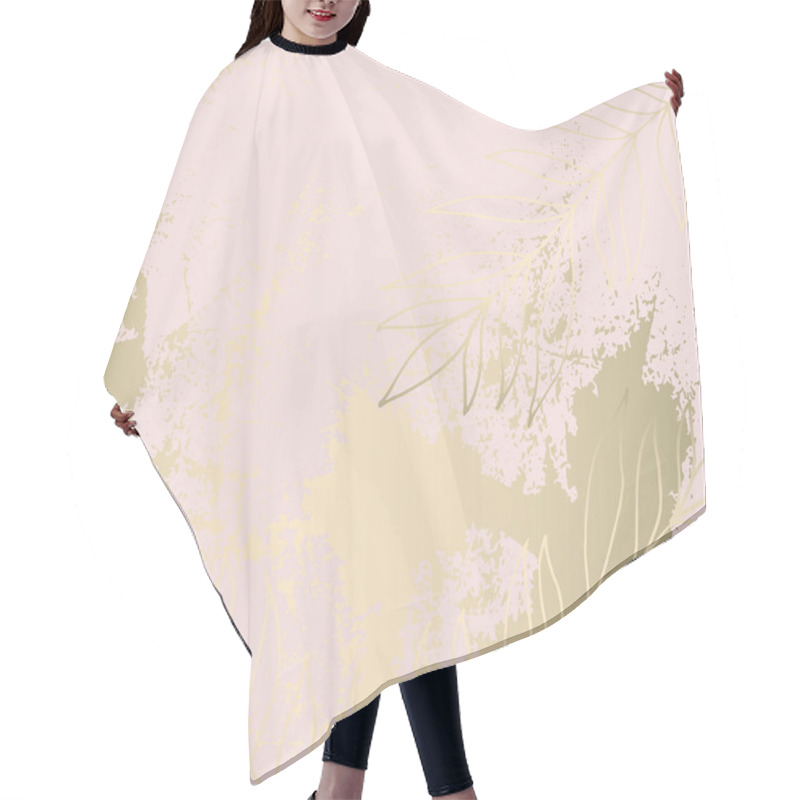 Personality  Tropical Worn Floral Pastel Pink Blush Gold Pattern Hair Cutting Cape