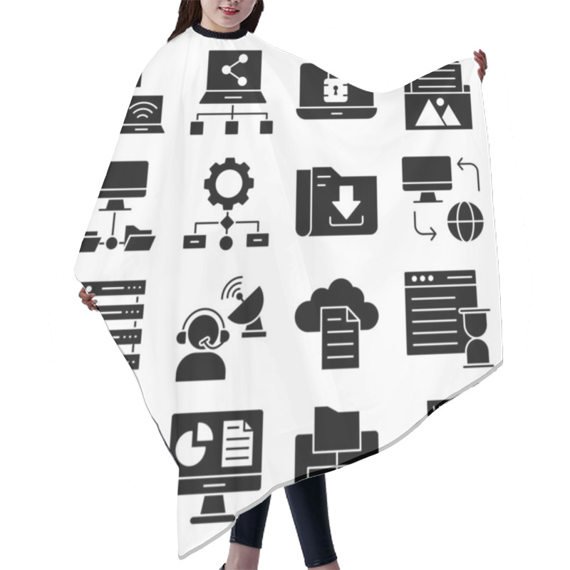 Personality  Pack Of Hardware Solid Icons  Hair Cutting Cape