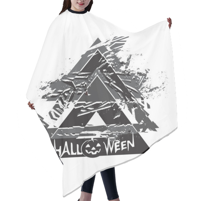 Personality  Halloween Grunge Poster Hair Cutting Cape