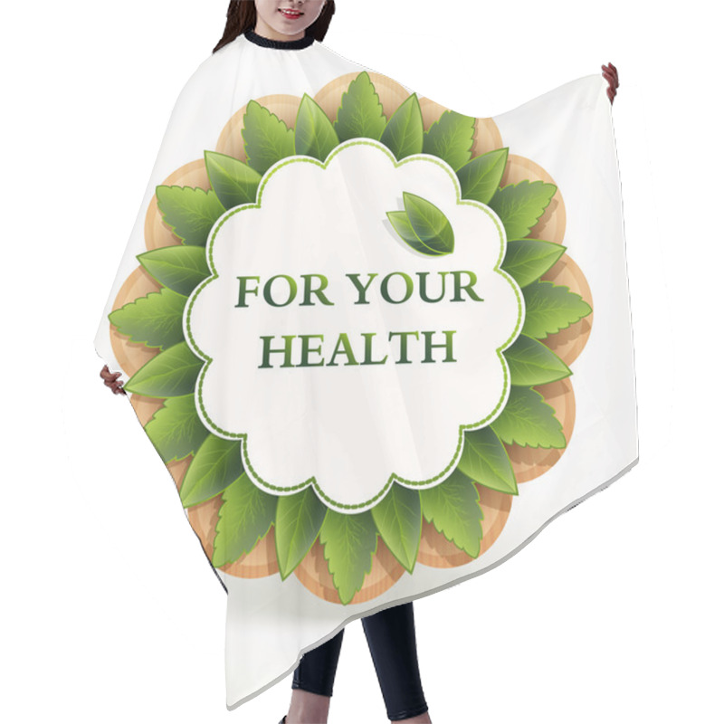 Personality  Promo Sticker. Vector. For Your Health. Hair Cutting Cape