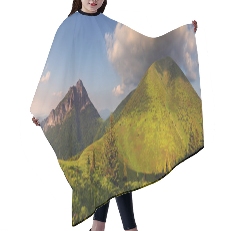 Personality  Rocky Peak At Sunset Hair Cutting Cape