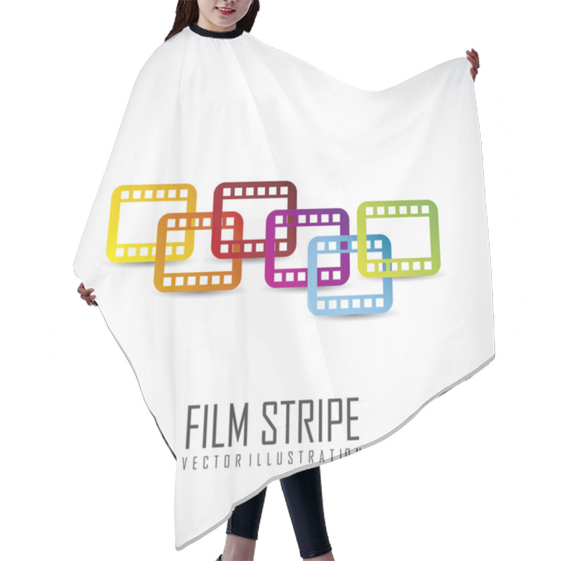 Personality  Film Stripe Hair Cutting Cape