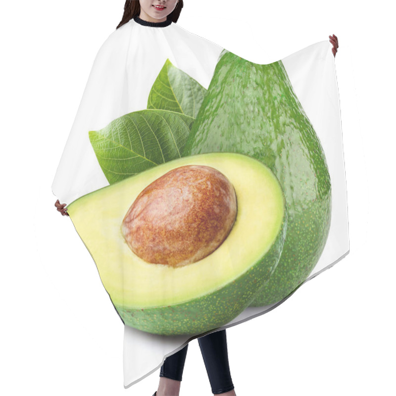 Personality  Avocado Isolated On White Hair Cutting Cape