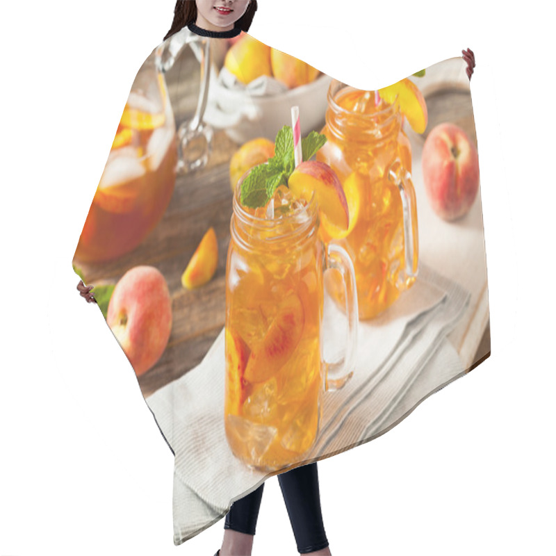 Personality  Fresh Homemade Peach Sweet Tea Hair Cutting Cape