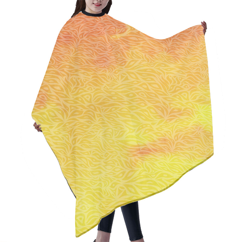 Personality  Abstract Wavy Pattern Hair Cutting Cape