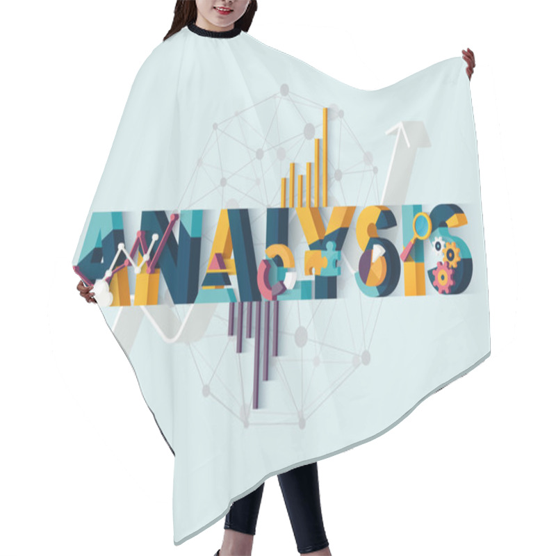 Personality  Analysis Of Information.Typographic Poster. Hair Cutting Cape