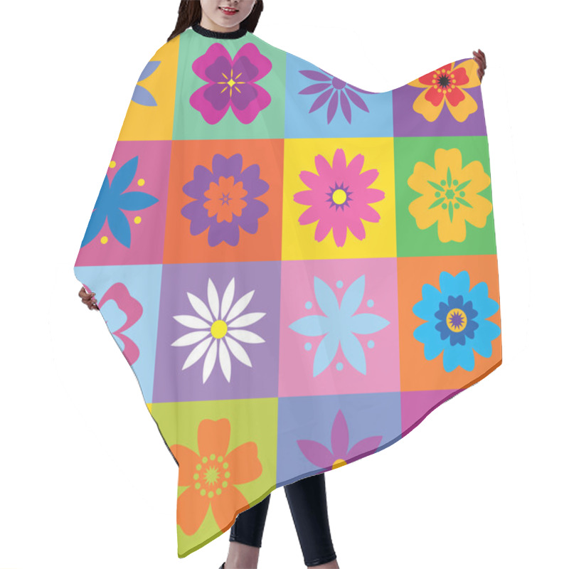 Personality  Patchwork Pattern Hair Cutting Cape