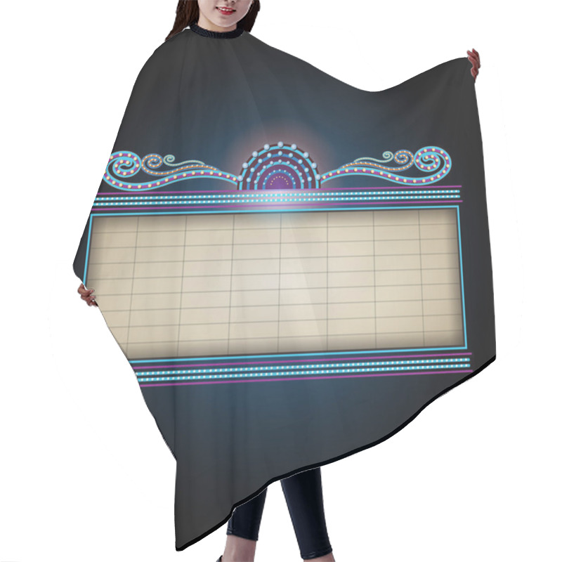 Personality  Theater Sign Billboard Frame Design Hair Cutting Cape