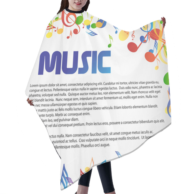 Personality  Music Theme Background Hair Cutting Cape