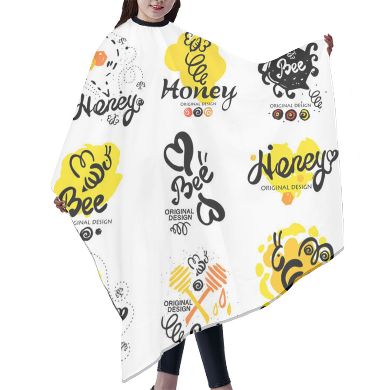 Personality  Sweet Honey Logo. Natural Bee Products Hair Cutting Cape