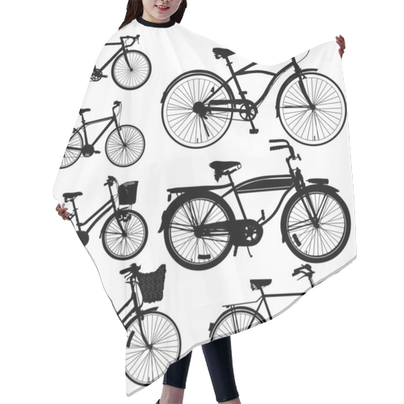 Personality  Bicycle Vector Hair Cutting Cape