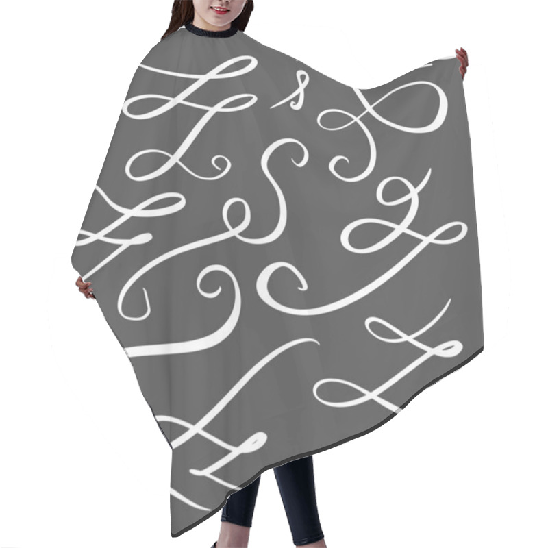 Personality  Handmade Collection Set Of Underline Strokes In Marker Brush Doodle Style Various Shapes  Hair Cutting Cape