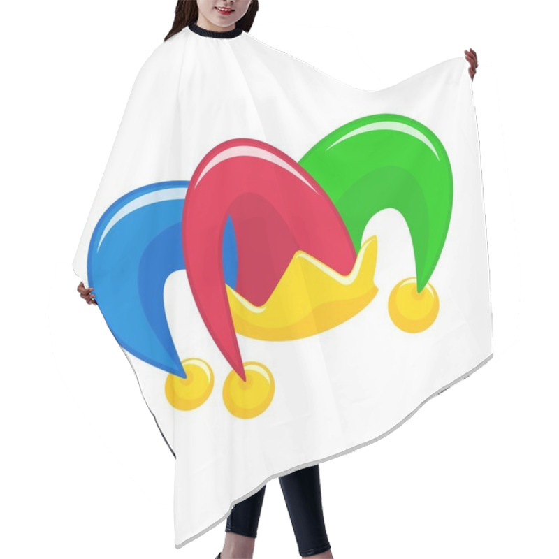 Personality  Jester Hat With Bells Hair Cutting Cape