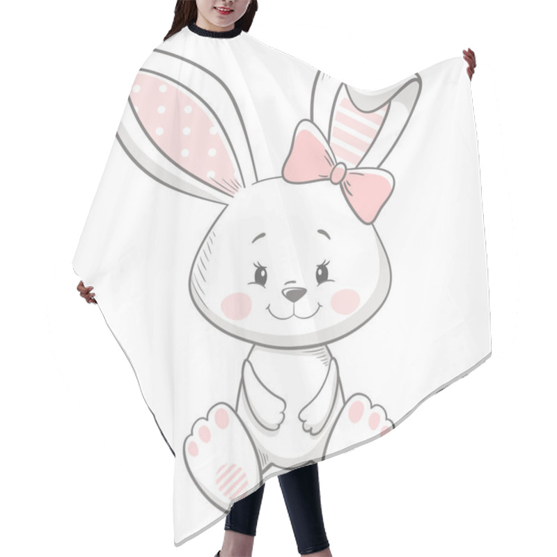 Personality  Bunny Cute Print Hair Cutting Cape