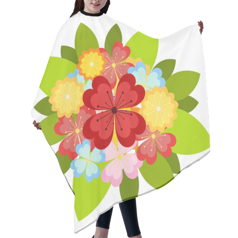 Personality  Bunch Of Flowers Hair Cutting Cape