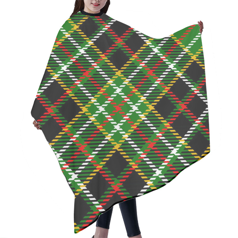 Personality  Tartan Pattern Hair Cutting Cape