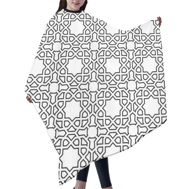 Personality  Seamless Vector Pattern In Arabian Style Hair Cutting Cape