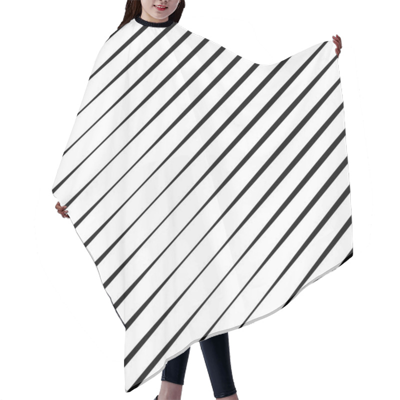 Personality  Dynamic Diagonal, Oblique, Slanted Lines, Stripes Geometric Patt Hair Cutting Cape