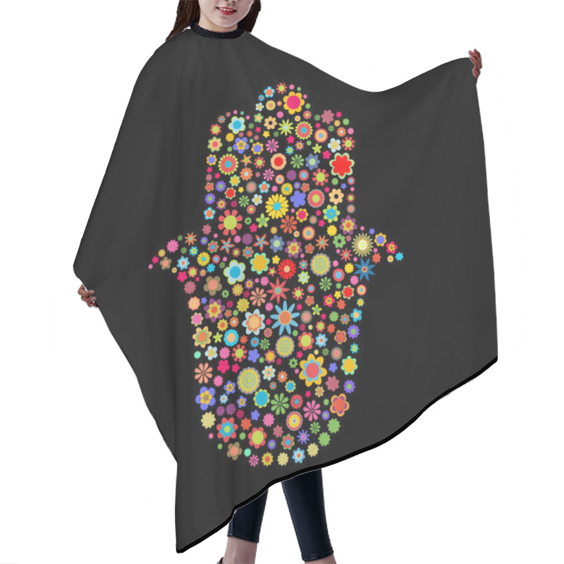 Personality  Hamsa Shape Hair Cutting Cape