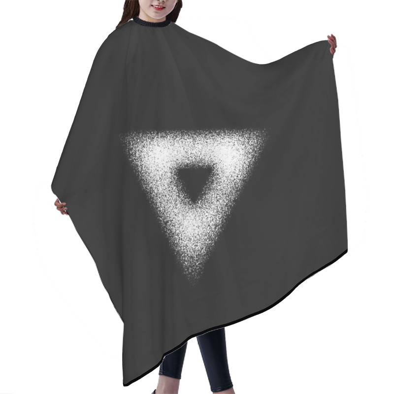 Personality  White Abstract Triangle Badge Hair Cutting Cape