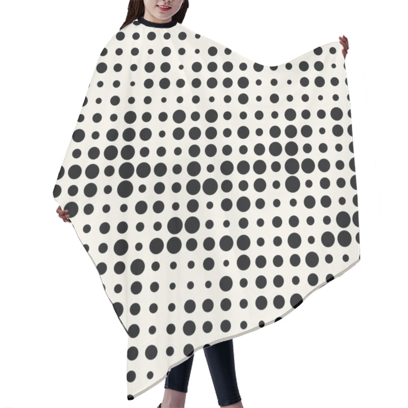 Personality  Halftone Dot Seamless Pattern, Minimal Geometric Abstract Background Hair Cutting Cape