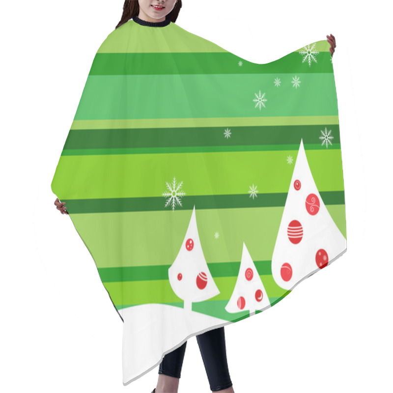 Personality  Xmas Trees Hair Cutting Cape