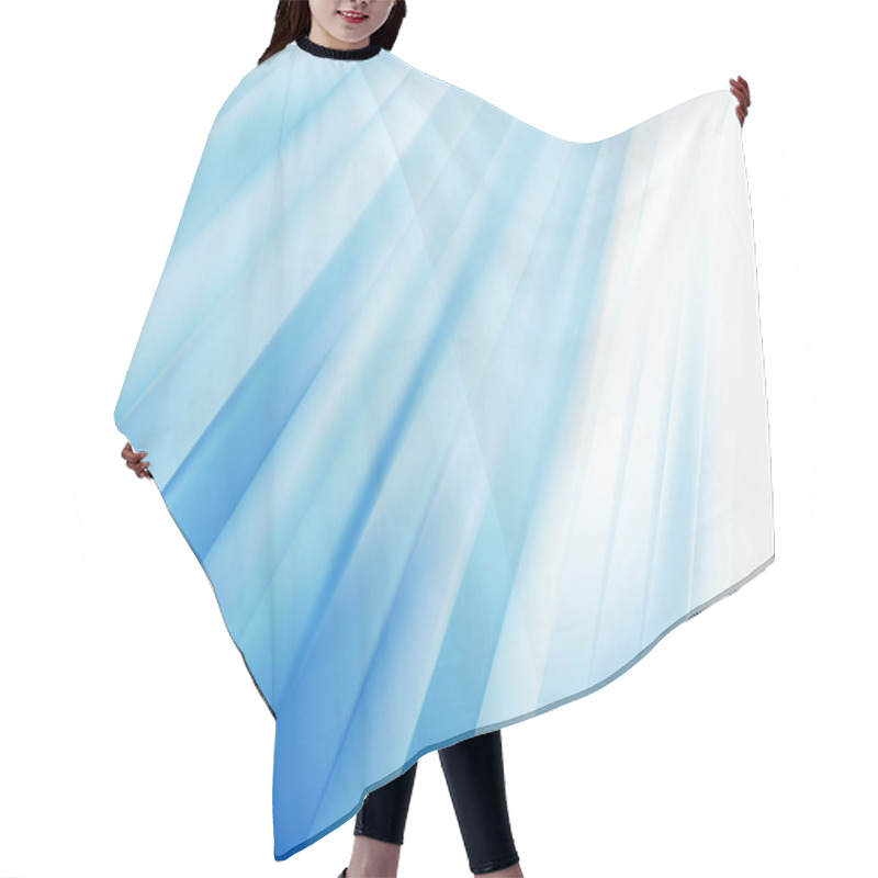 Personality  Abstract Light Blue Diagonal Lines Background Hair Cutting Cape