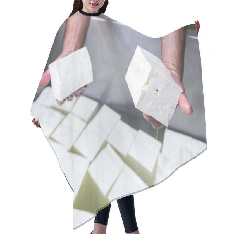 Personality  Bulgarian White Feta Cheese Cubes Hair Cutting Cape