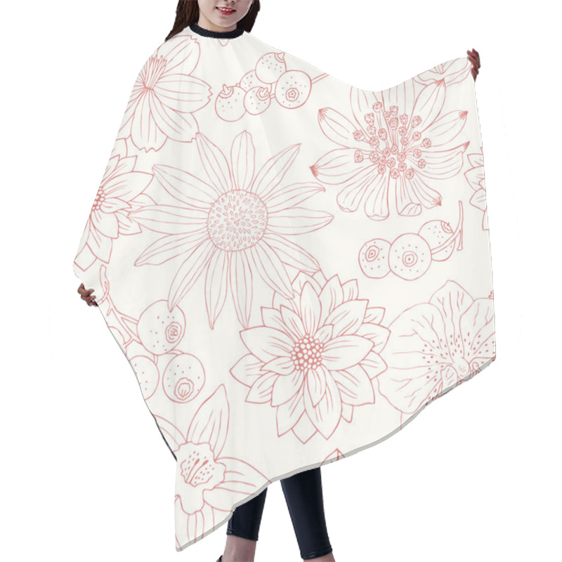 Personality  Flower Seamless Background Hair Cutting Cape