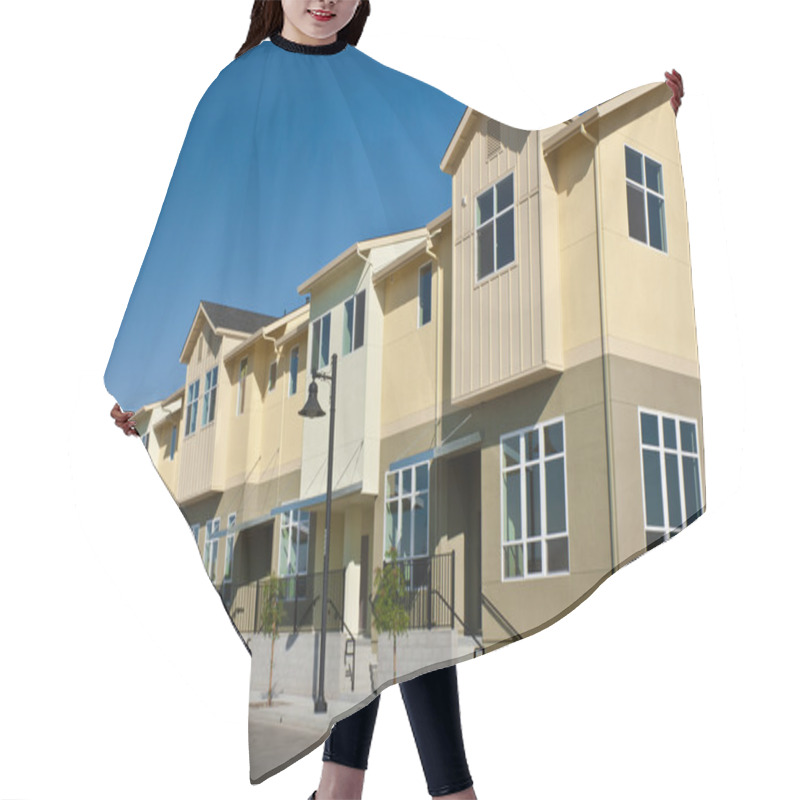 Personality  Row Of Townhomes Hair Cutting Cape