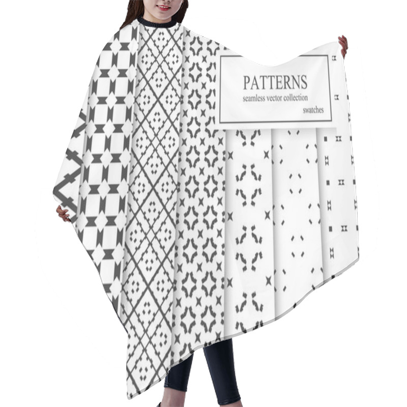 Personality  Collection Of Ornamental Seamless Geometric Patterns. Hair Cutting Cape