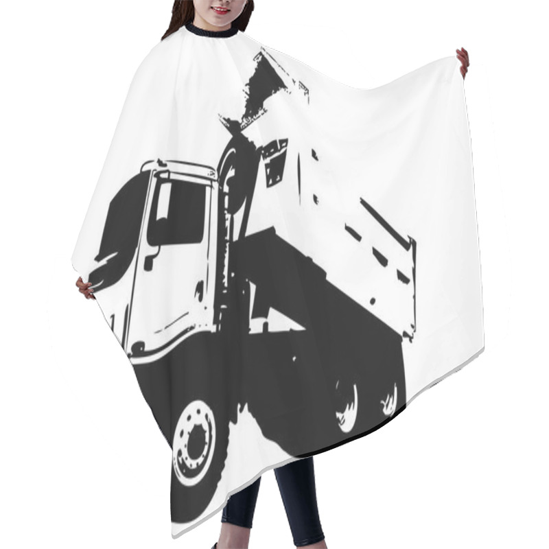 Personality  American Truck Illustration Isolated Art Hair Cutting Cape