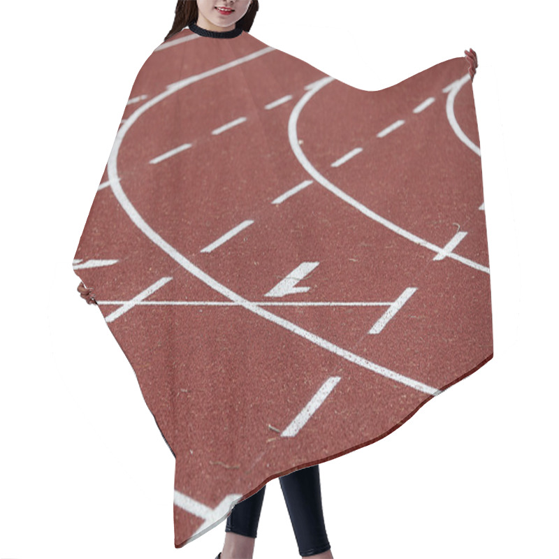 Personality  Racing Track With Deciduous- Background Hair Cutting Cape